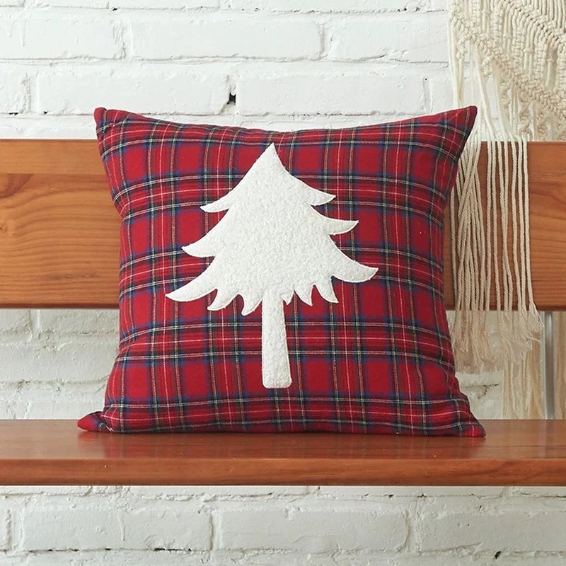 Nordic Christmas Tree Polyester Throw Pillow Cover for Couch Sofa Decor|Home Decor Pillows