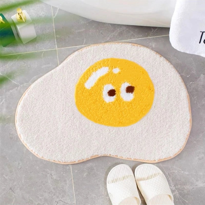 Cartoon Poached Egg Children's Floor Mat Entrance Bathroom Door Mat|Home Decor & Rugs