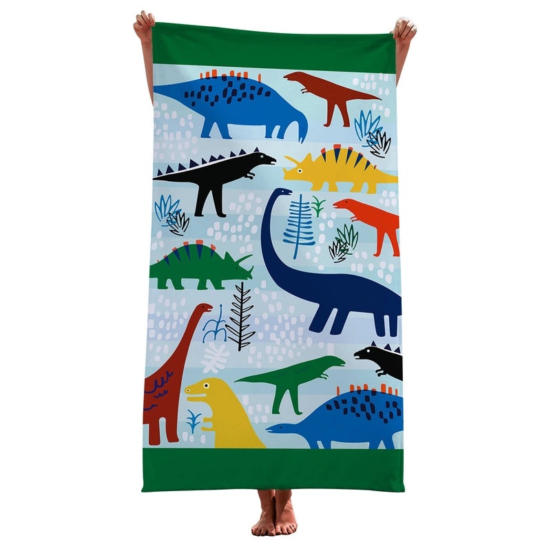 Cute Dinosaur and Dolphin Beach Towel | Beach Towels & Accessories