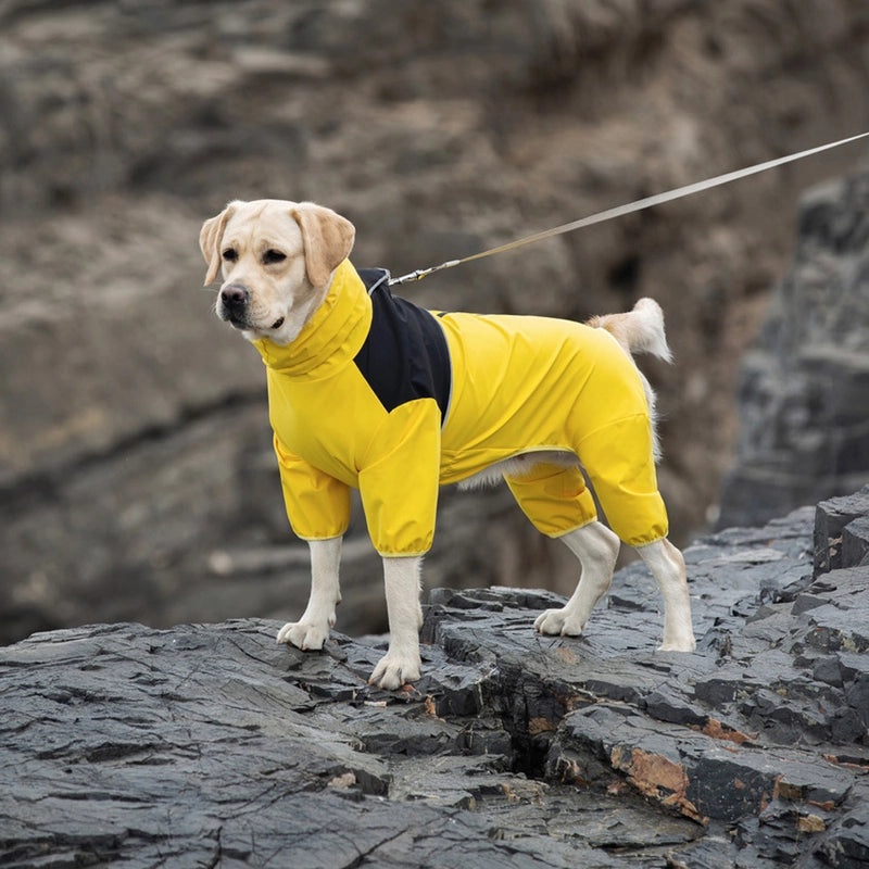 Waterproof Raincoat for Medium & Large Dogs Labrador Golden Retriever Pet Four-legged Jacket|Pet Apparel & Accessories