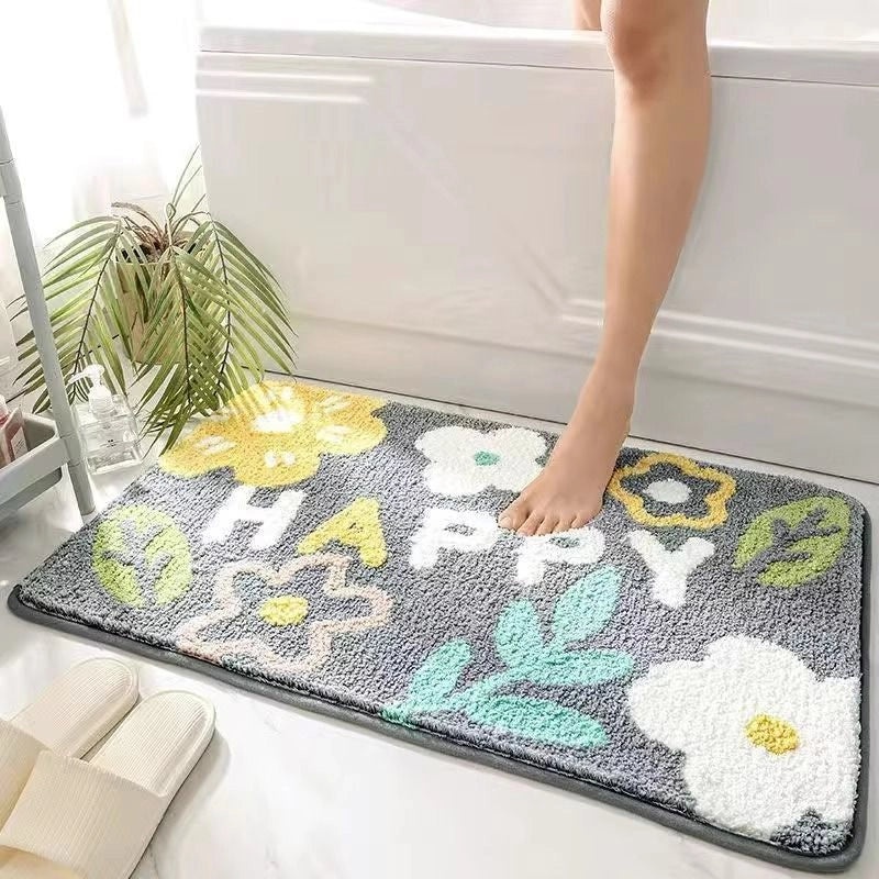 Geometric Floral Cashmere Feel Carpet for Bedding | Home Decor