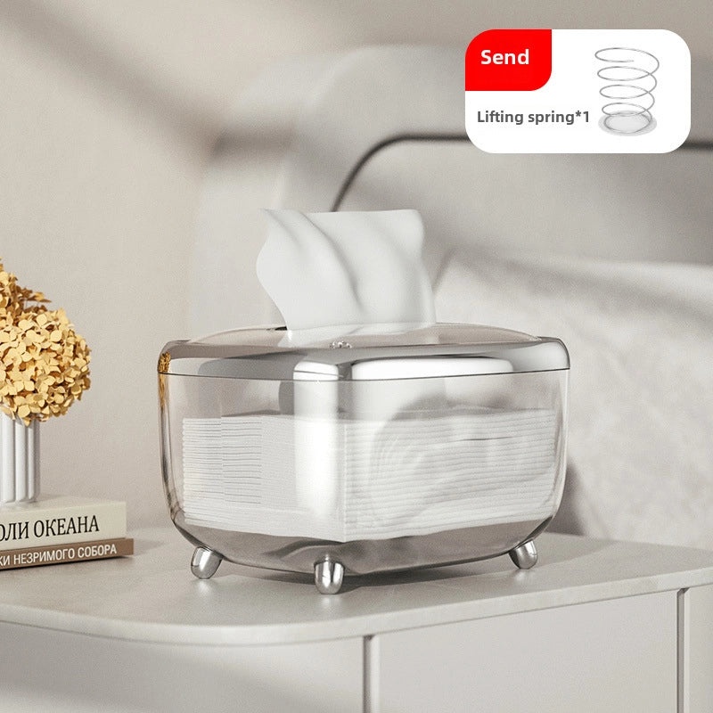 Modern Transparent Tissue Box Napkin Holder High-end Minimalist Living Room Storage | Home Decor Storage Organizers