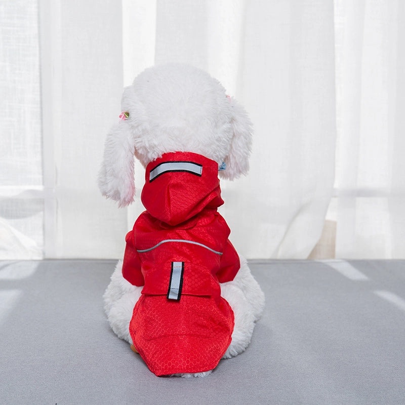 Pet Raincoat with Reflective Strips for Cats and Small Dogs Lightweight Waterproof Jacket|Pet Clothing & Accessories