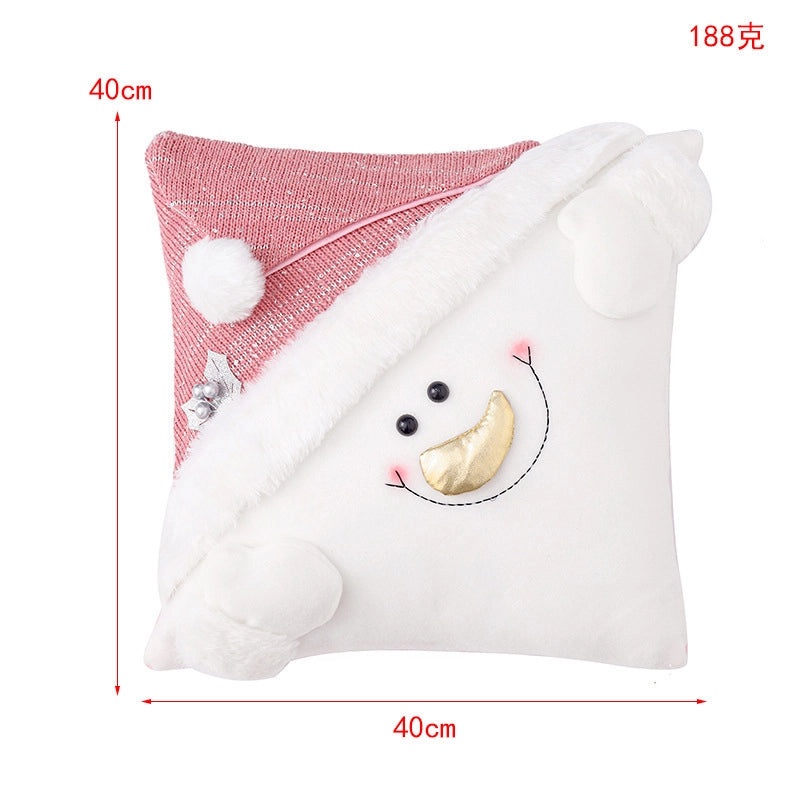 Christmas 3D Snowman Decorative Sofa Pillow Cushion | Home Decor & Seasonal Accessories