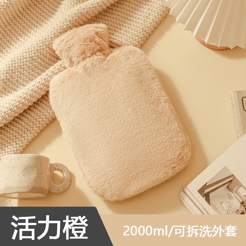 Cartoon Plush Hot Water Bag for Women, Thickened Explosion-proof Hand Warmer and Belly Hot Compress|Home & Living
