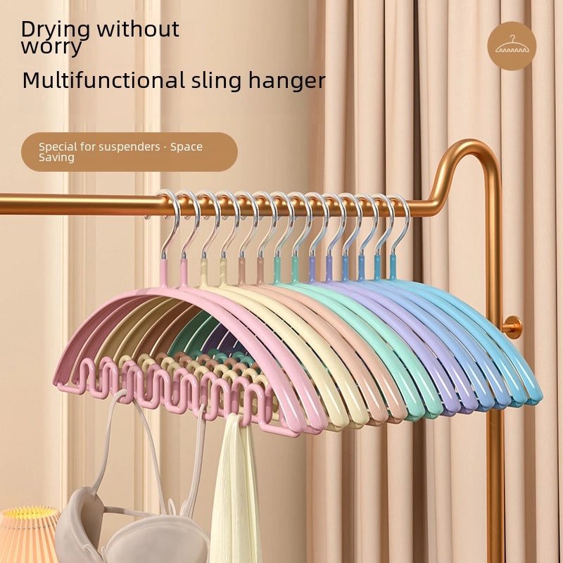 Lightweight Luxury Black Wave Pattern Underwear Hanger Multi-Functional Plastic Clothes Rack for Dormitory Storage|Home Storage & Organization