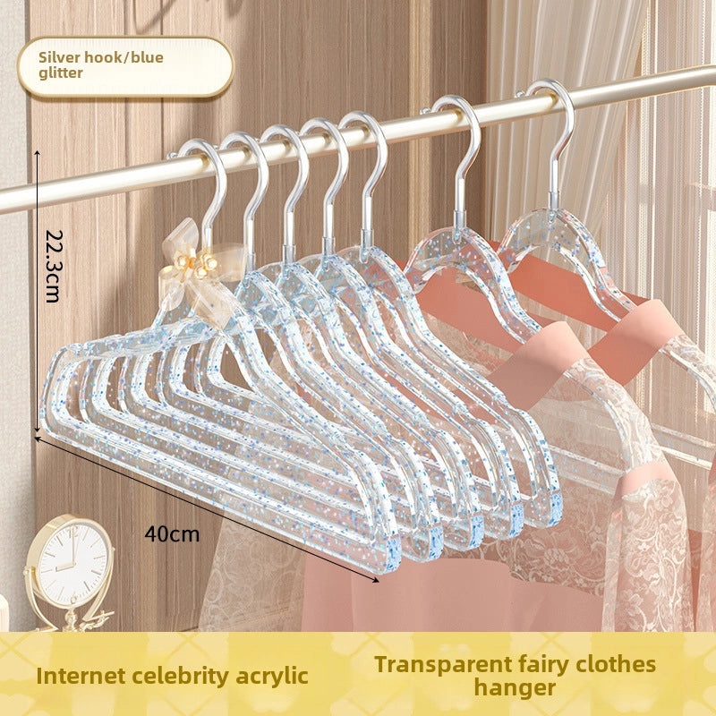 10 Pieces Transparent Acrylic Non-slip Clothes Hangers for Household and Store Use | Home & Living - Storage & Organization