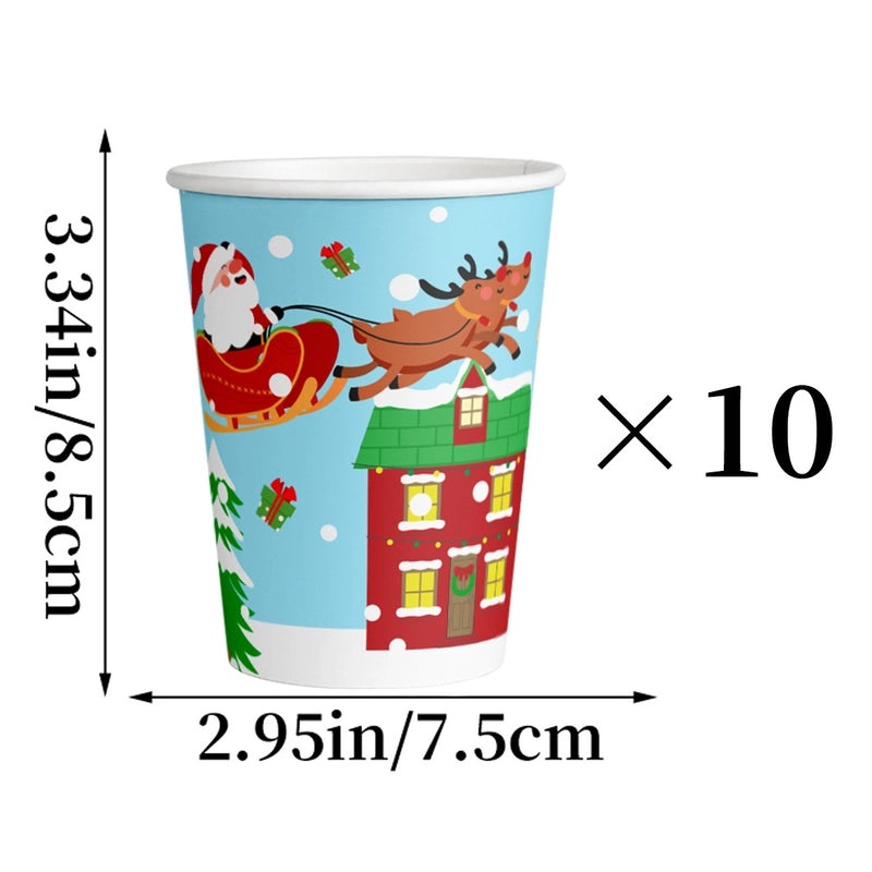 Cute Christmas Tree Santa Claus Elk Tableware for Festive Party|Holiday Party Supplies