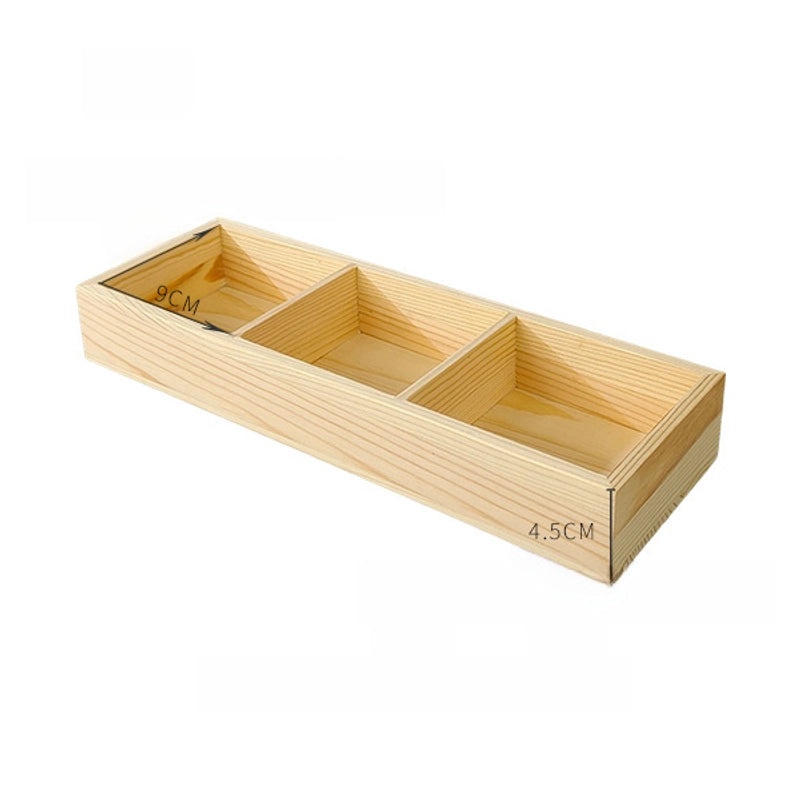 Wooden Multi-Grid Storage Box for Desktop | Home Storage & Organization