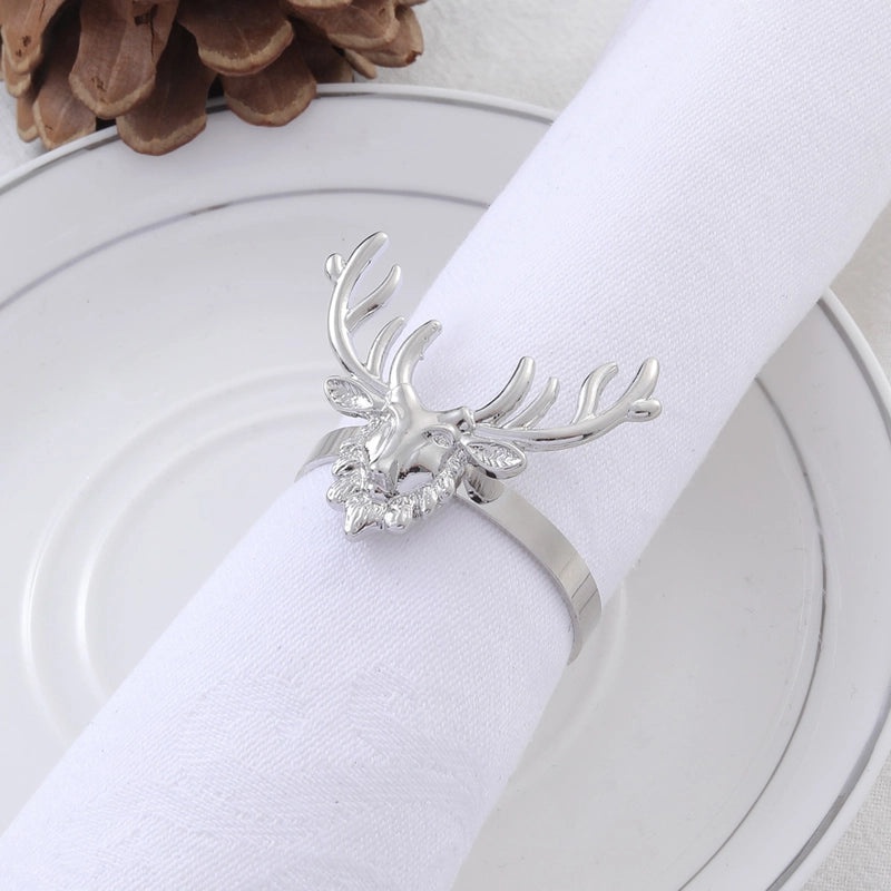 Christmas Casual Vacation Solid Color Alloy Napkin Ring for Home Daily Use|Home Decor & Tableware