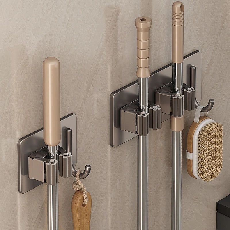 Punch-free Wall Mop Hook Strong Adhesive Broom Hanger Organizer|Home Storage & Organization