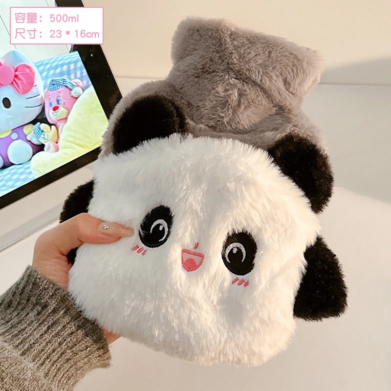 Cute Plush Water Injection Hot Water Bag Embroidered Student Hand Warmer Thickened Warm Doll|Home & Living Accessories