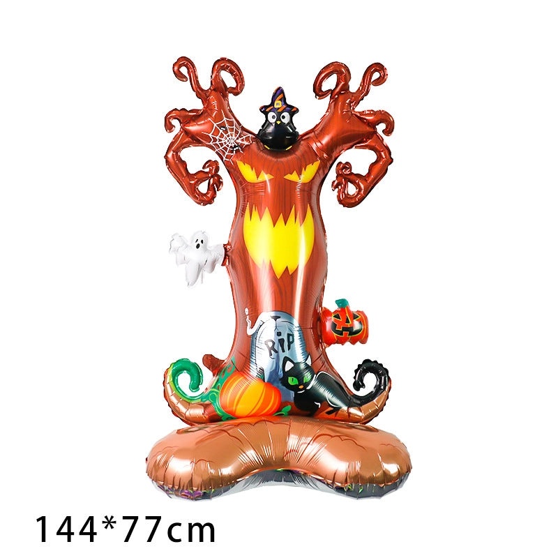 Halloween Hip-Hop Ghost Pattern Aluminum Foil Balloons for Party Festival Decoration|Party Supplies Balloons