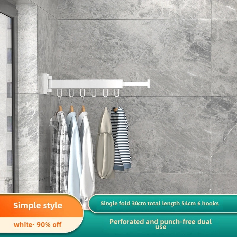 Invisible Telescopic Wall-Mounted Folding Drying Rack for Indoor Clothes and Quilts|Home & Living/Storage & Organization