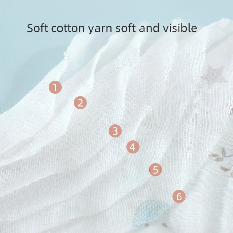 Newborn Cotton Six-layer Gauze Bath Towel Soft Baby Bath Swaddle Wrap|Baby Bath & Towels
