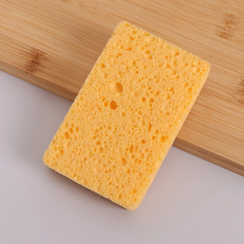 Minimalist Solid Color Wooden Cotton Sponge Cloth | Home Cleaning Supplies