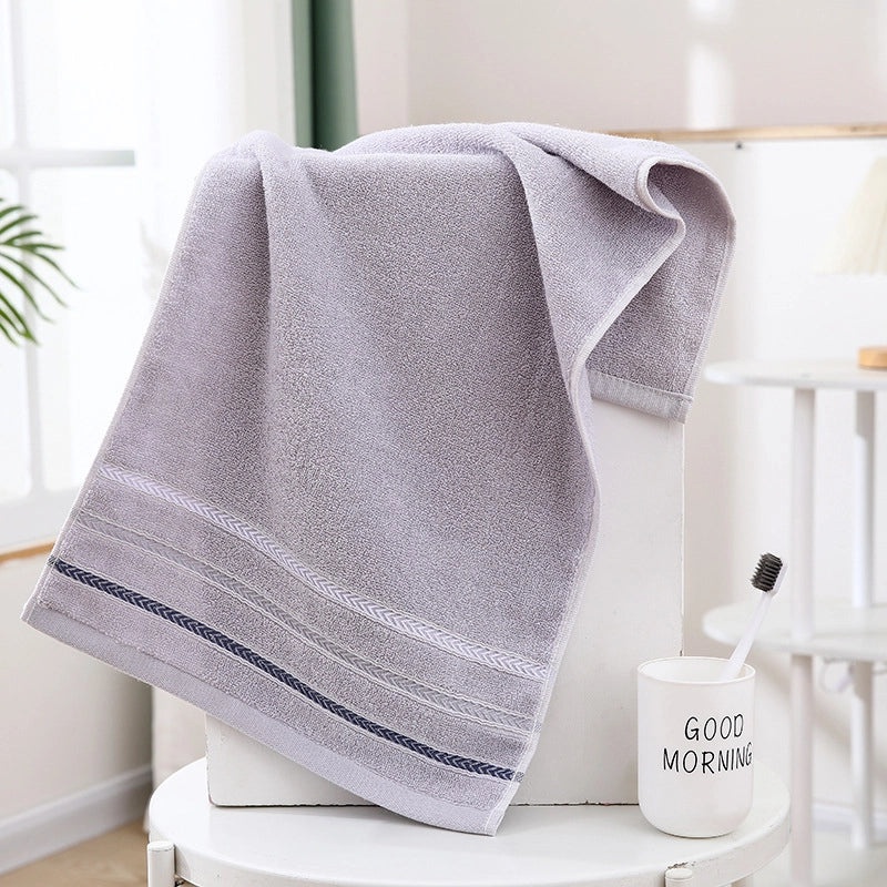 Pure Cotton Thickened Adult Face Towel with Watergrain Texture and Embroidered Logo|Home & Living Towels