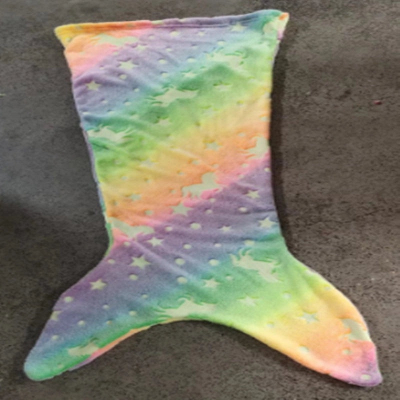 Cozy Fish Tail Flannel Blanket for Bedding | Home & Living Bedding