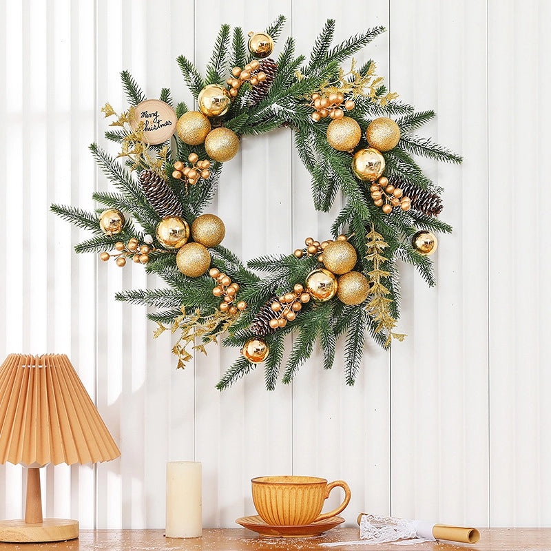 Christmas PE Rattan Garland with Christmas Tree Horn Pendant for Mall and Hotel Window Decoration|Home Decor & Seasonal Decorations