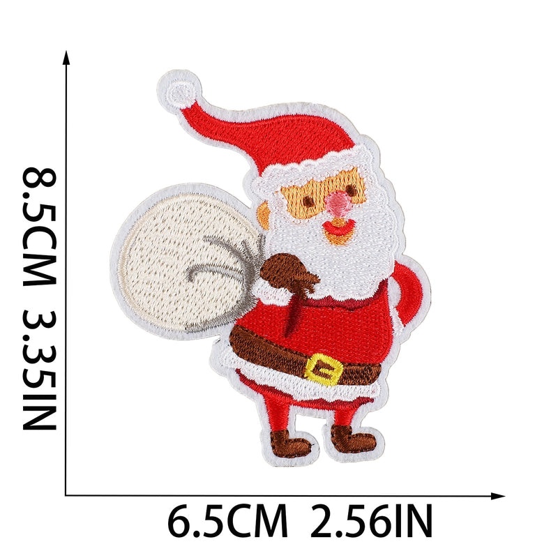 Christmas Cartoon Santa Claus Snowflake Embroidered Patch for Clothing Accessories|Clothing Accessories
