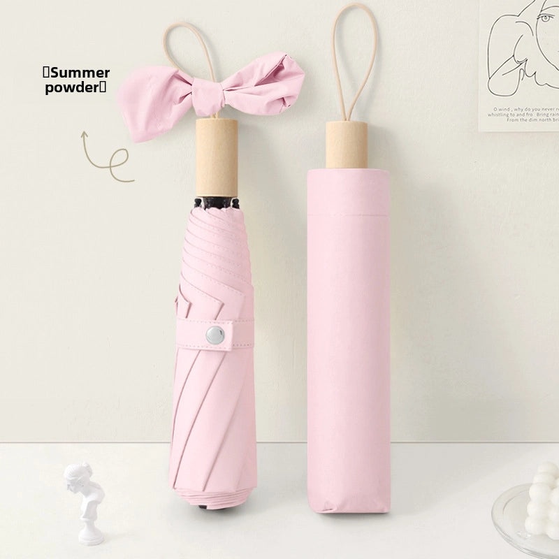 Large Folding Sun Umbrella for Women UV Protection Dual-purpose Sunscreen and Rain Umbrella Custom Logo Print|Outdoor Accessories