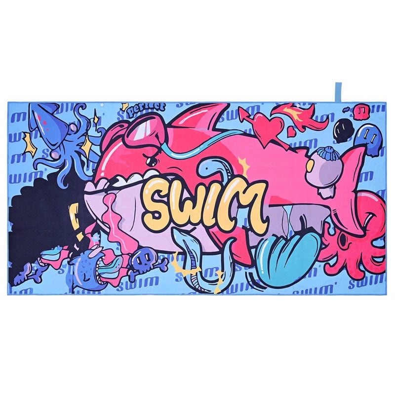 Double-sided Velvet Bath Towel with Digital Heat Transfer Print for Sports Swimming | Sports & Outdoor Towels