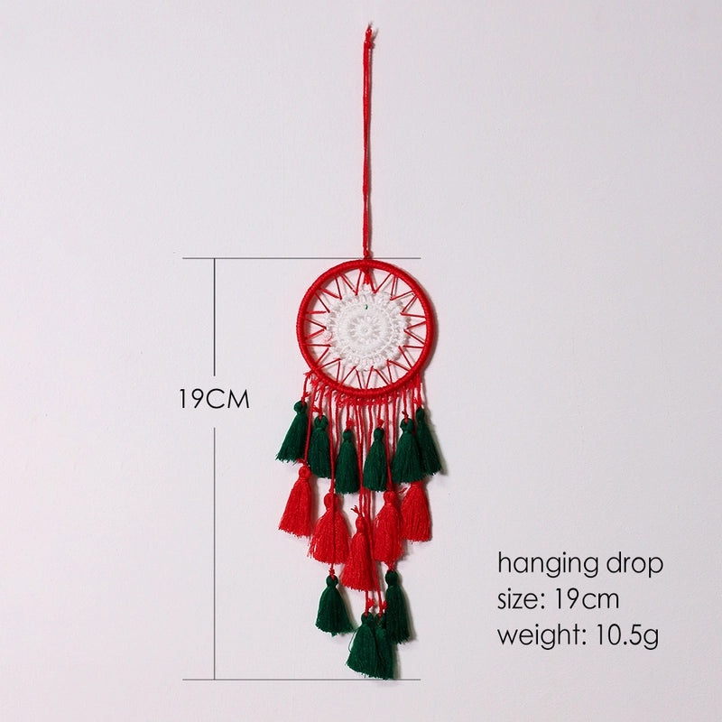 Christmas Dreamcatcher Tassel Cotton Thread Hanging Ornaments Festival Party Wind Chimes|Home Decor