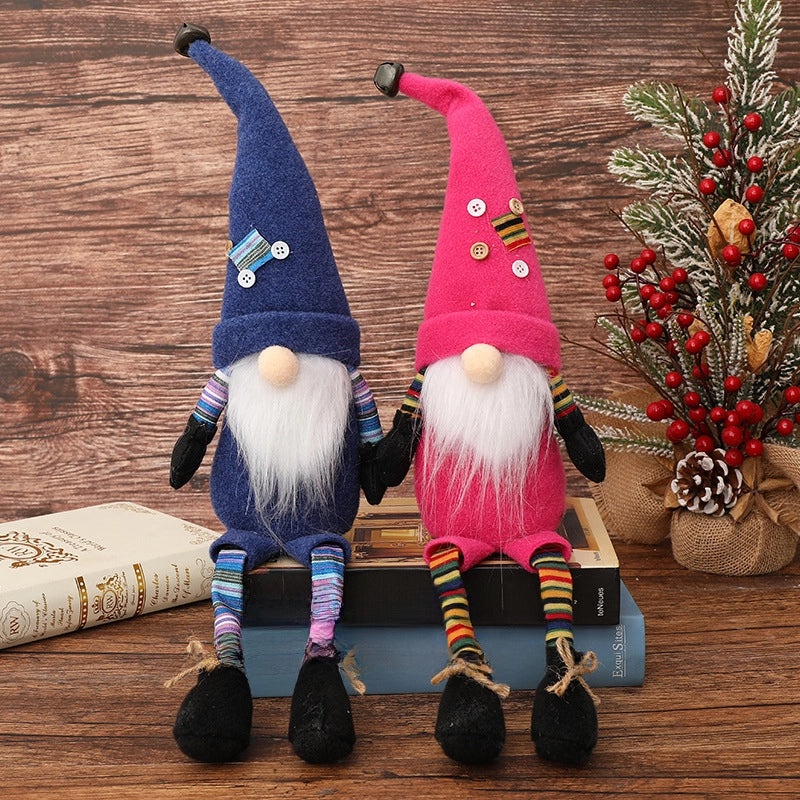 Faceless Christmas Long Legs Rudolph Doll Ornament for Window Decoration | Holiday Home Decor