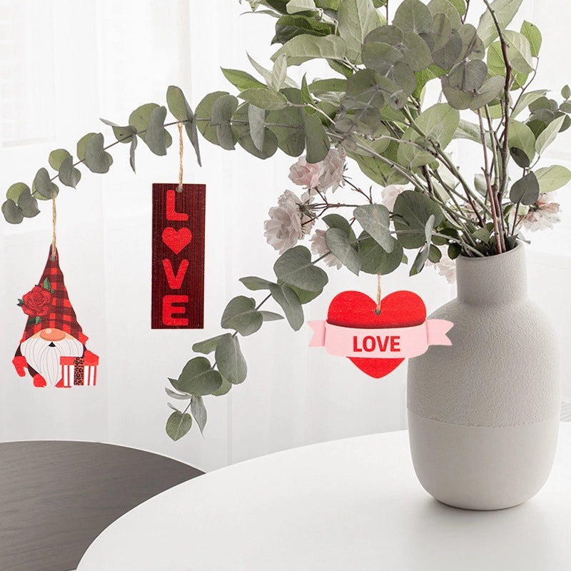 Elegant Romantic Heart Shape Letter Boxwood Hanging Ornament for Valentine’s Day | Home Decor Ornaments