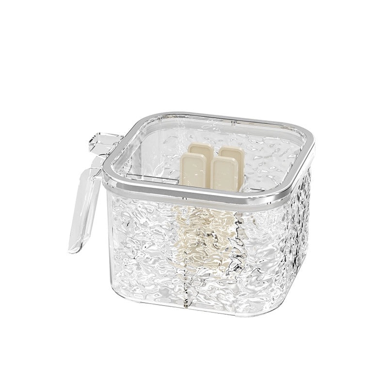 Yimijia Glacier Pattern Salt and Spice Jar Kitchen Storage Container Household Seasoning Box|Kitchen Storage & Organization