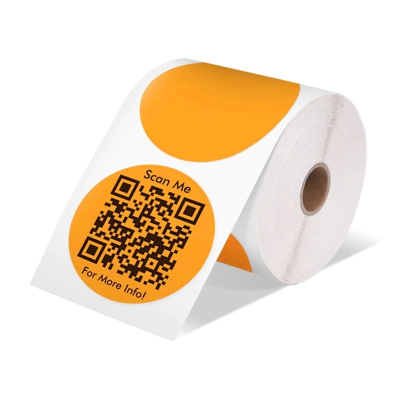 Phomemo Round Waterproof Thermal Label Paper Self-Adhesive Electronic Logistics Shipping Labels|打印耗材