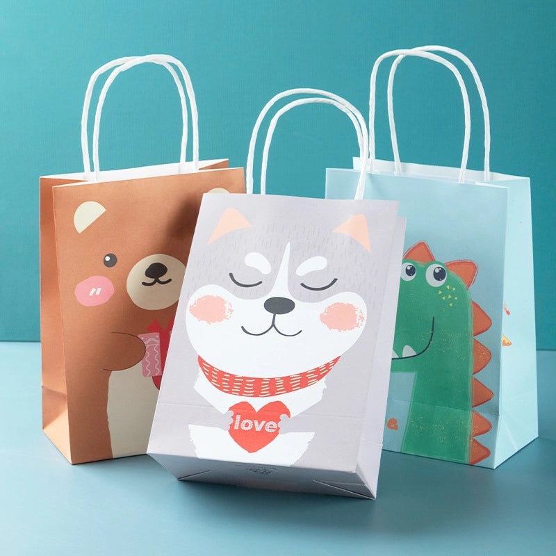 Cartoon Animal Design Holiday Party Gift Bags Durable Daily Use Wrapping Supplies|Party Supplies