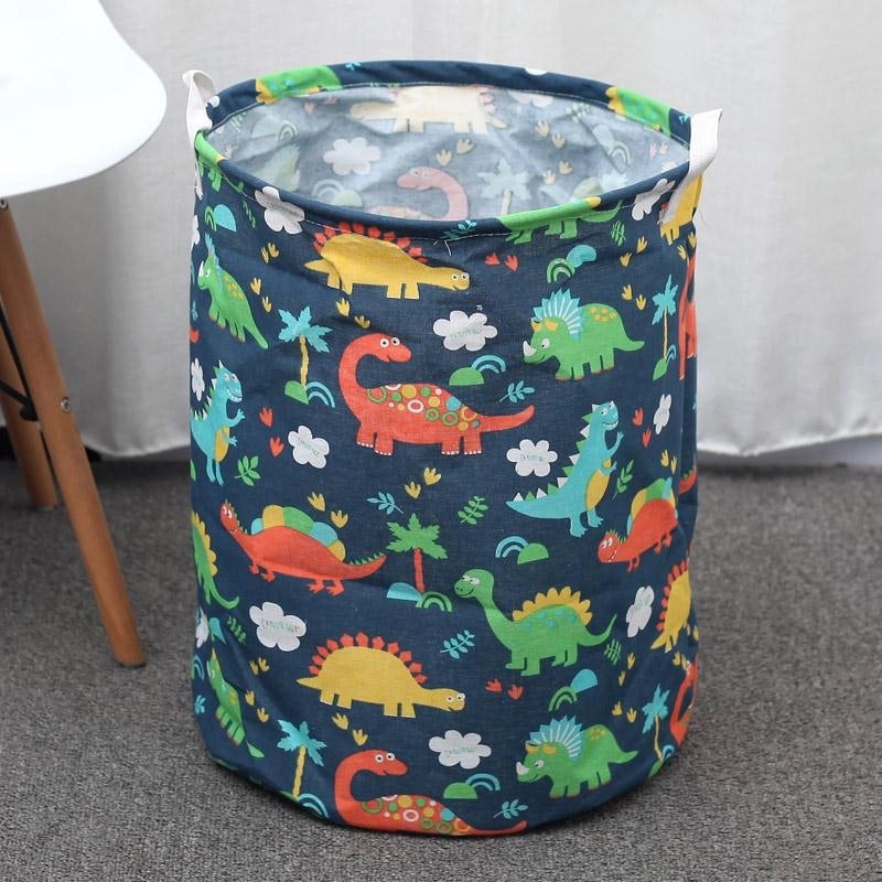 Geometric Animal Print Cotton Linen Storage Basket Minimalist Style|Home Storage & Organization