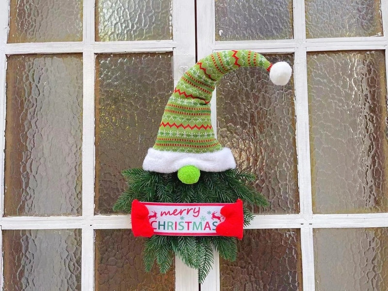 Christmas Elf Door Hanging Garland Faceless Doll Holiday Decoration with Hat|Christmas Decorations
