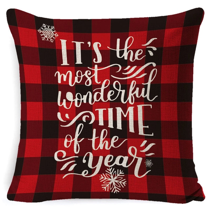 European Style Linen Christmas Pillow Cover for Sofa Cushion Cozy Home Decor|Home Decor & Accessories