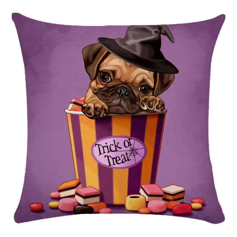 Halloween Plush Dog Lollipop Flower Decorative Pillow for Couch & Sofa | Home Decor