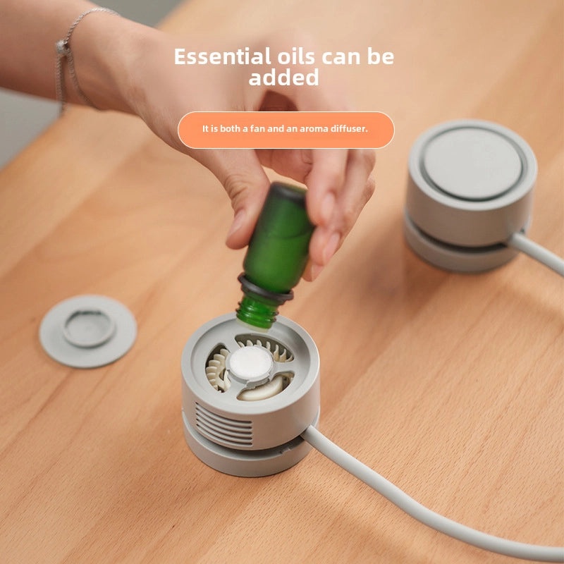 Portable Leafless Neck Fan USB Rechargeable Mini Aromatherapy Fan for Hands-Free Cooling | Personal Care & Accessories