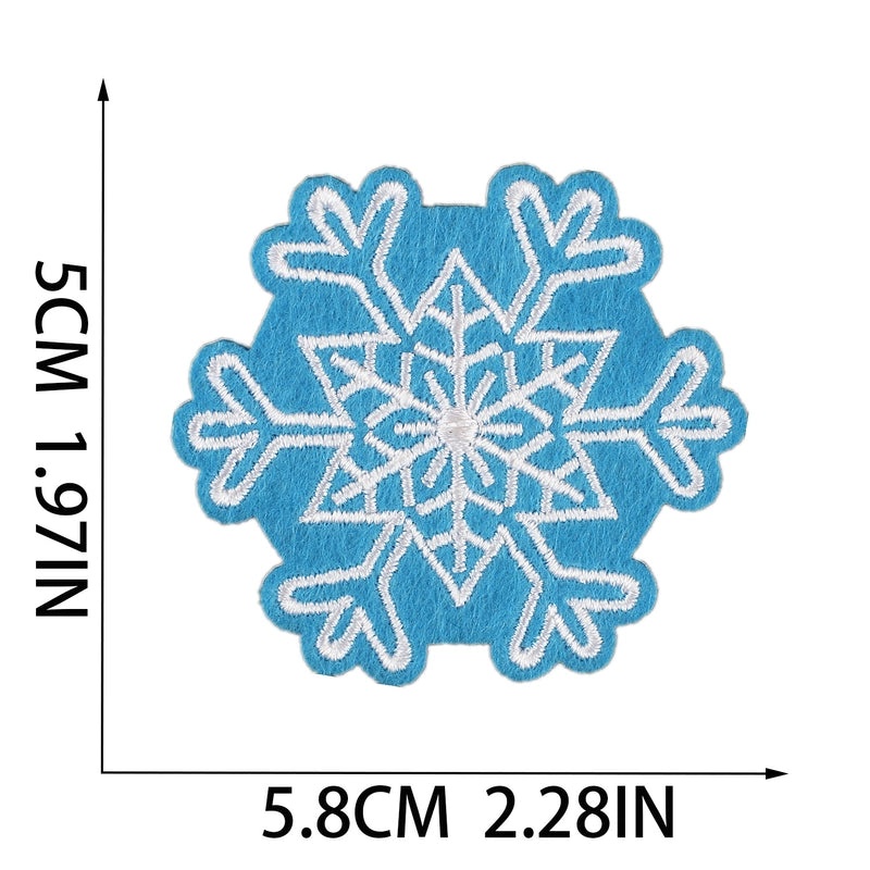 Christmas Cartoon Santa Claus Snowflake Embroidered Patch for Clothing Accessories|Clothing Accessories