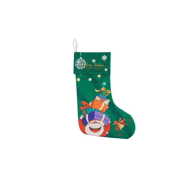 Christmas Holiday Socks 300g Cotton Linen Kids Gift Bags Festive Decorations | Holiday Accessories