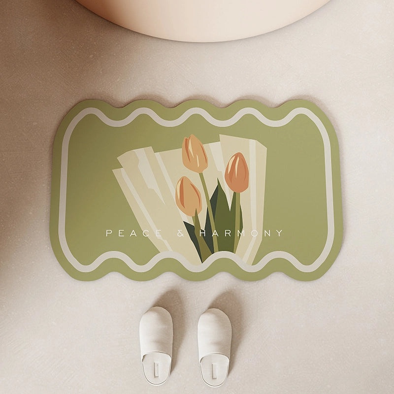 Absorbent Diatom Mud Bathroom Mat Non-Slip Quick-Dry Door Rug for Toilet Home Use|Bathroom Accessories