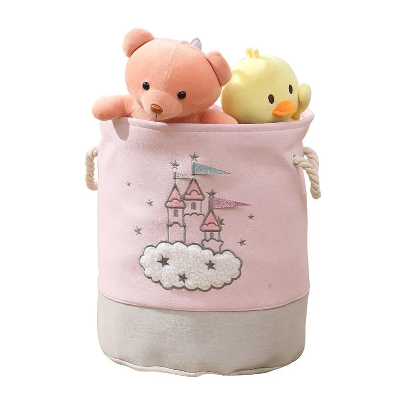 Dancing Girls Round Fabric Storage Basket Thickened Large Laundry Hamper Home Organizer Bag|Home Storage & Organization