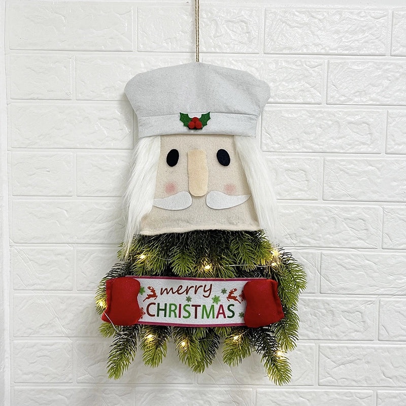 Golden Snowman Christmas Pendant with Lights Green Holiday Home Decor | Christmas Decorations