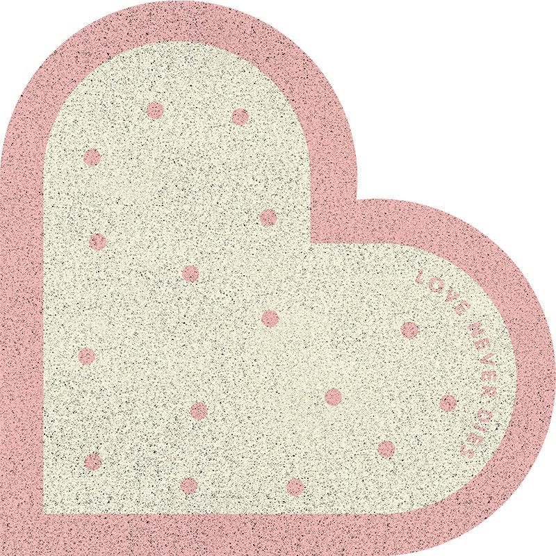 Elegant Heart-Shaped PVC Bath Mat for Casual Bathroom Decor|Home & Bath Accessories