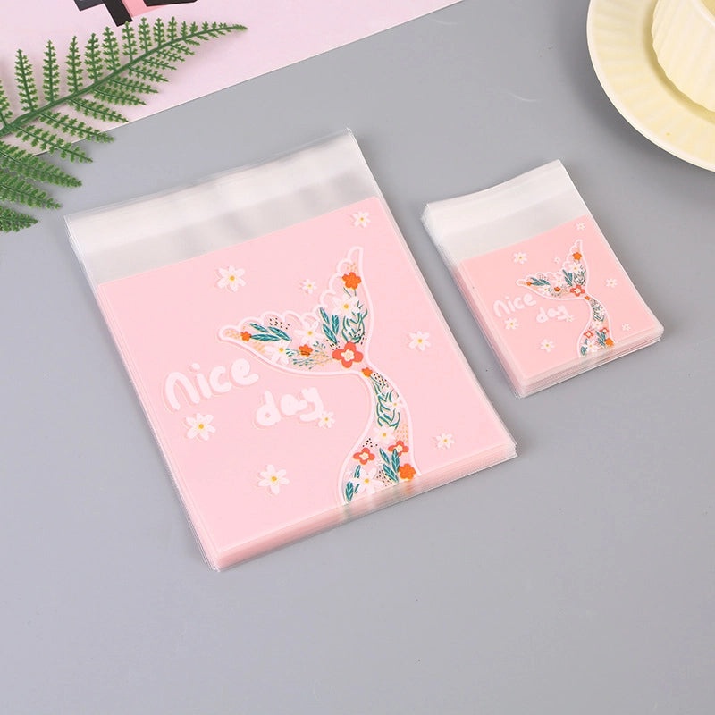 Creative Mermaid Tail Self-Adhesive OPP Bag for Biscuit and Dessert Packaging | Packaging Bags