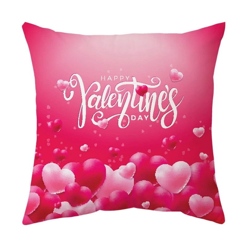 Valentine's Day Romantic Letter Landscape Plush Pillow Covers for Couch and Sofa Decor | Home Decor