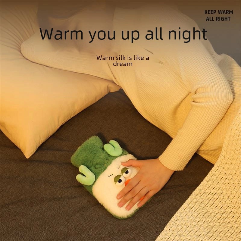 Plush Vegetable Hot Water Bottle Thickened Explosion-proof Soft Warm Belly Warmer for Baby Winter Use|Home & Living > Heating & Warmers