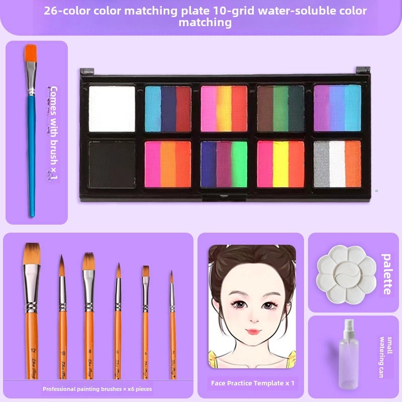 12-Color Face Paint Set for Kids Water-Soluble Safe Halloween Body Makeup|Children's Face Paint & Body Art