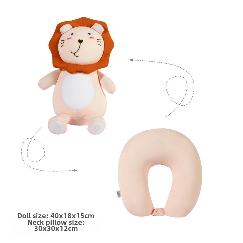 Cartoon Penguin U-Shaped Neck Pillow with Foam Particles | Travel Pillows & Neck Support