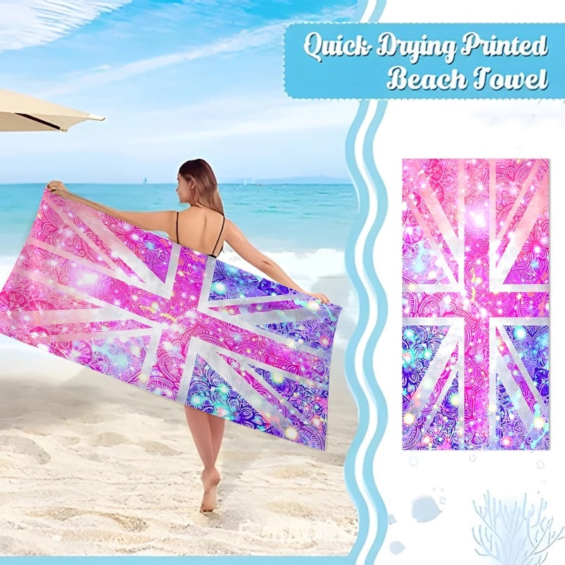 Geometric Patterned Superfine Fiber Beach Towel for Casual Use|Beach Towels & Accessories