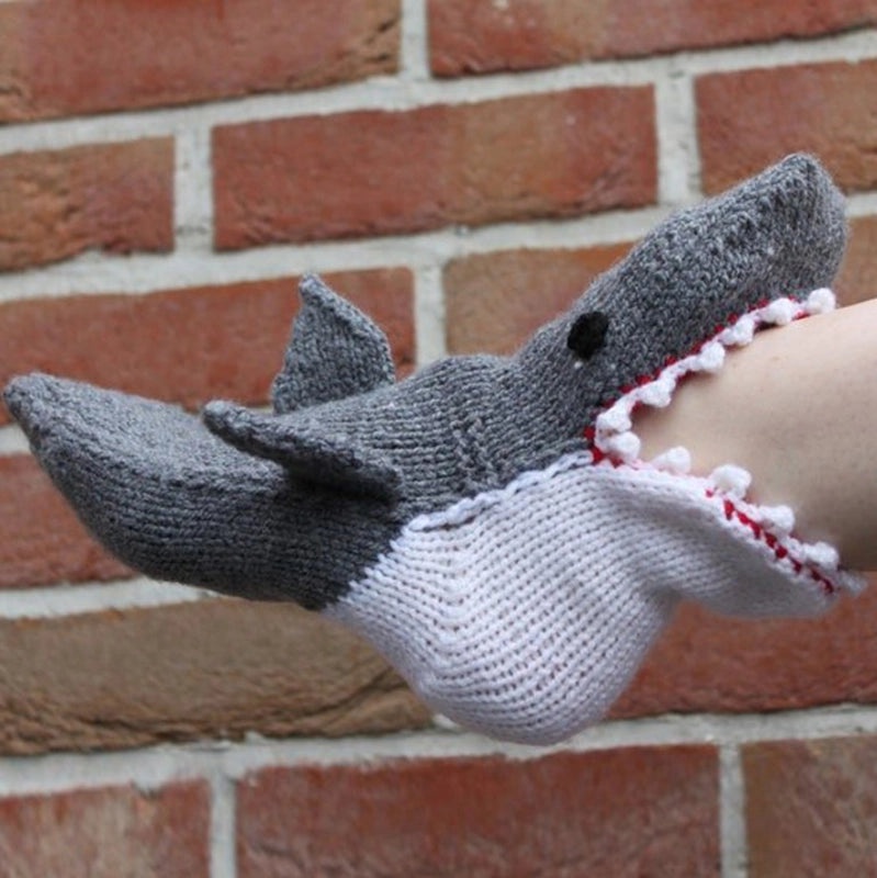 Explosive Knit Crocodile & Shark Pattern Floor Socks Cozy Christmas Warm Socks|Socks & Hosiery
